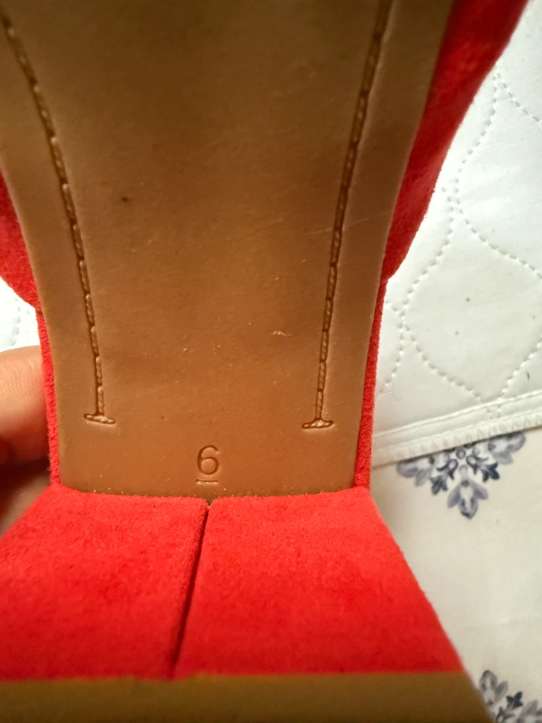 Old Navy Red Suede Bow Mules Size 6 - photo 4