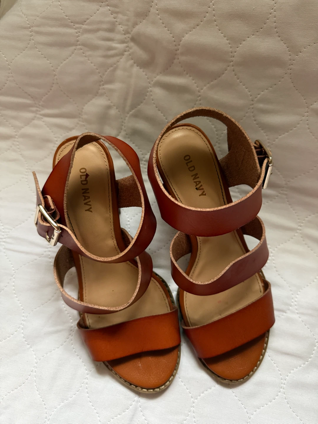 Old Navy Women's Brown Strappy Heeled Sandals