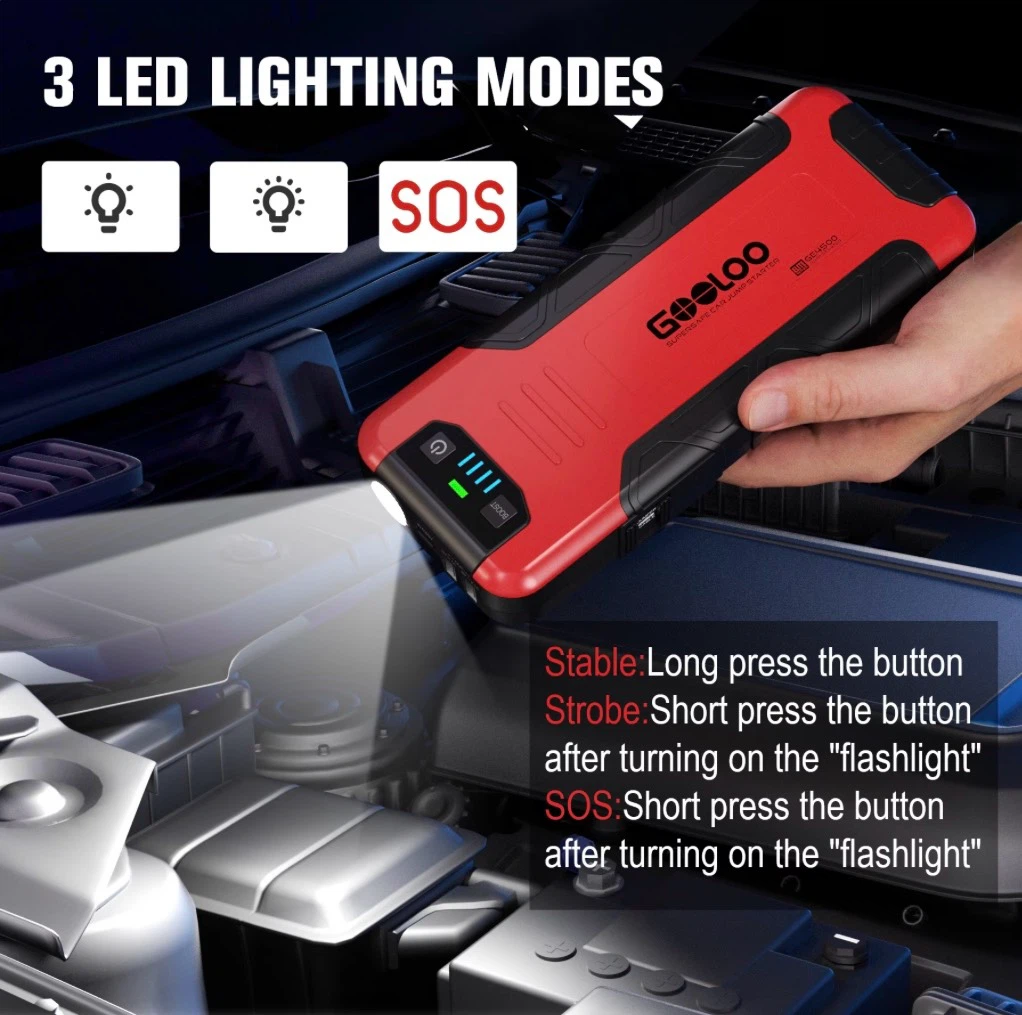 Gooloo 12V Portable Jump Starter & Power Bank - photo 2