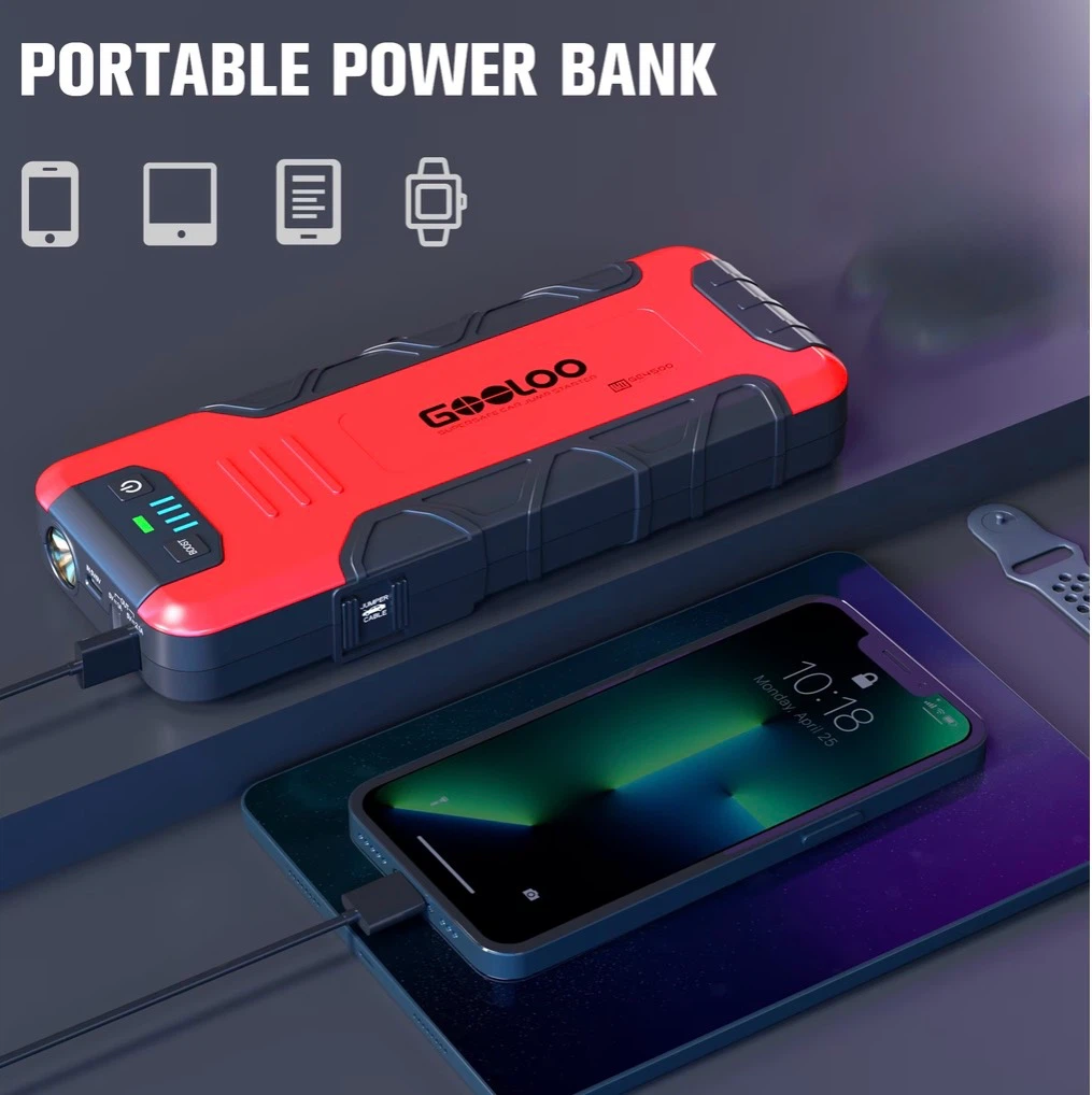 Gooloo 12V Portable Jump Starter & Power Bank - photo 3