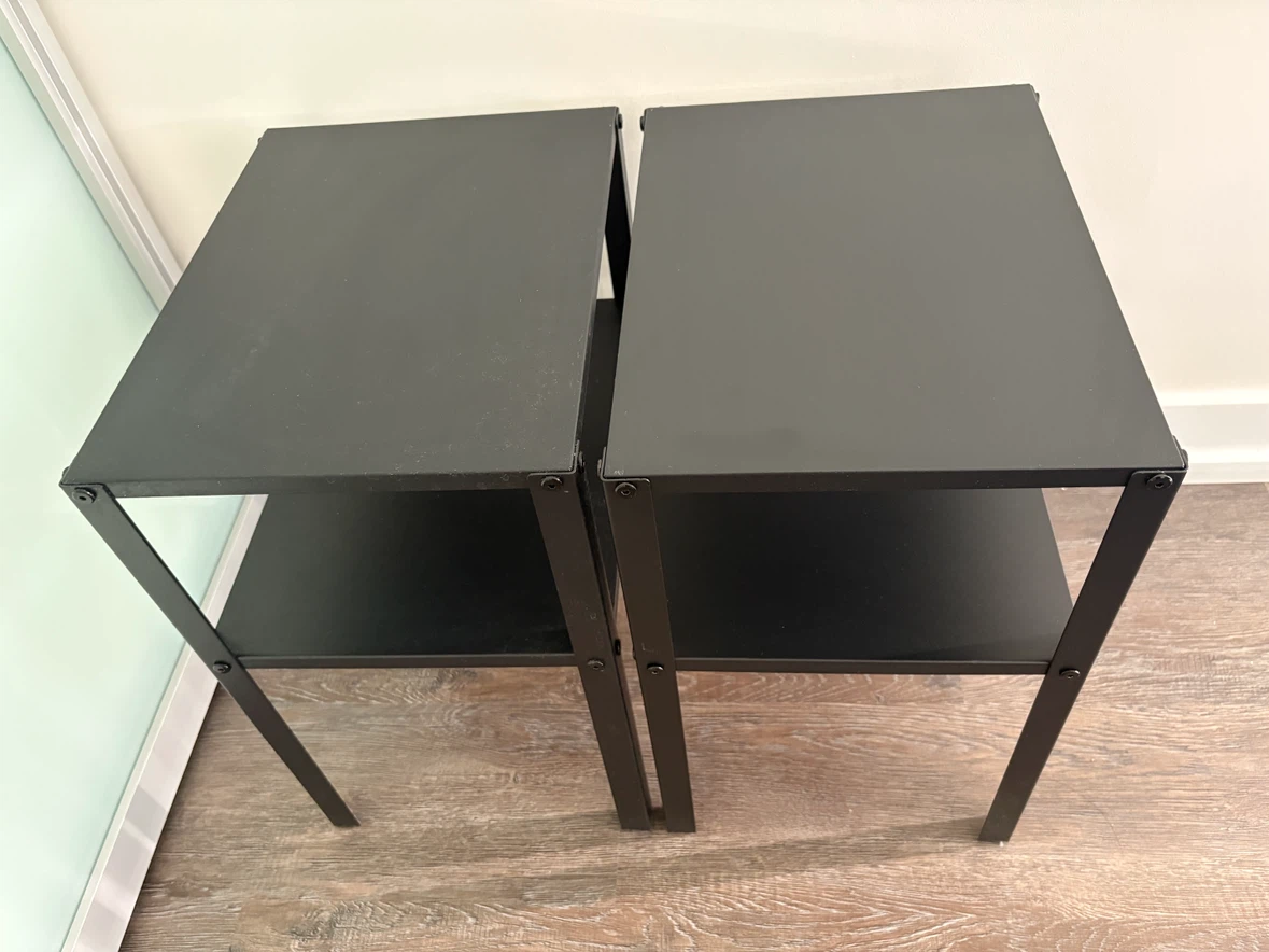 Two IKEA Knarrevik nightstands, black - photo 2