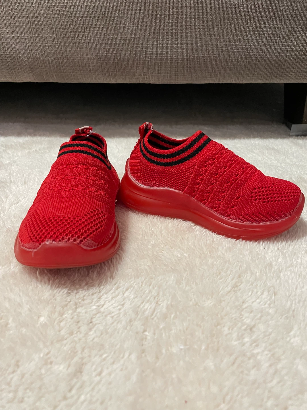 Kids Red Slip-On Sneakers
