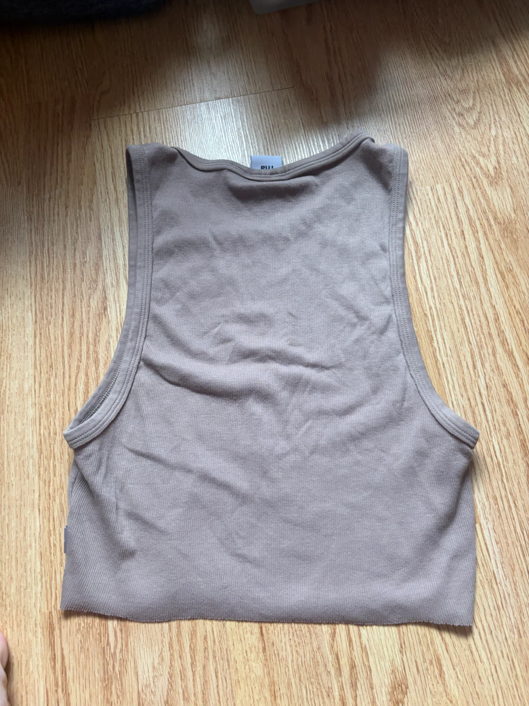Aritzia TNA Ribbed Tank Top - Beige - Size S - photo 3