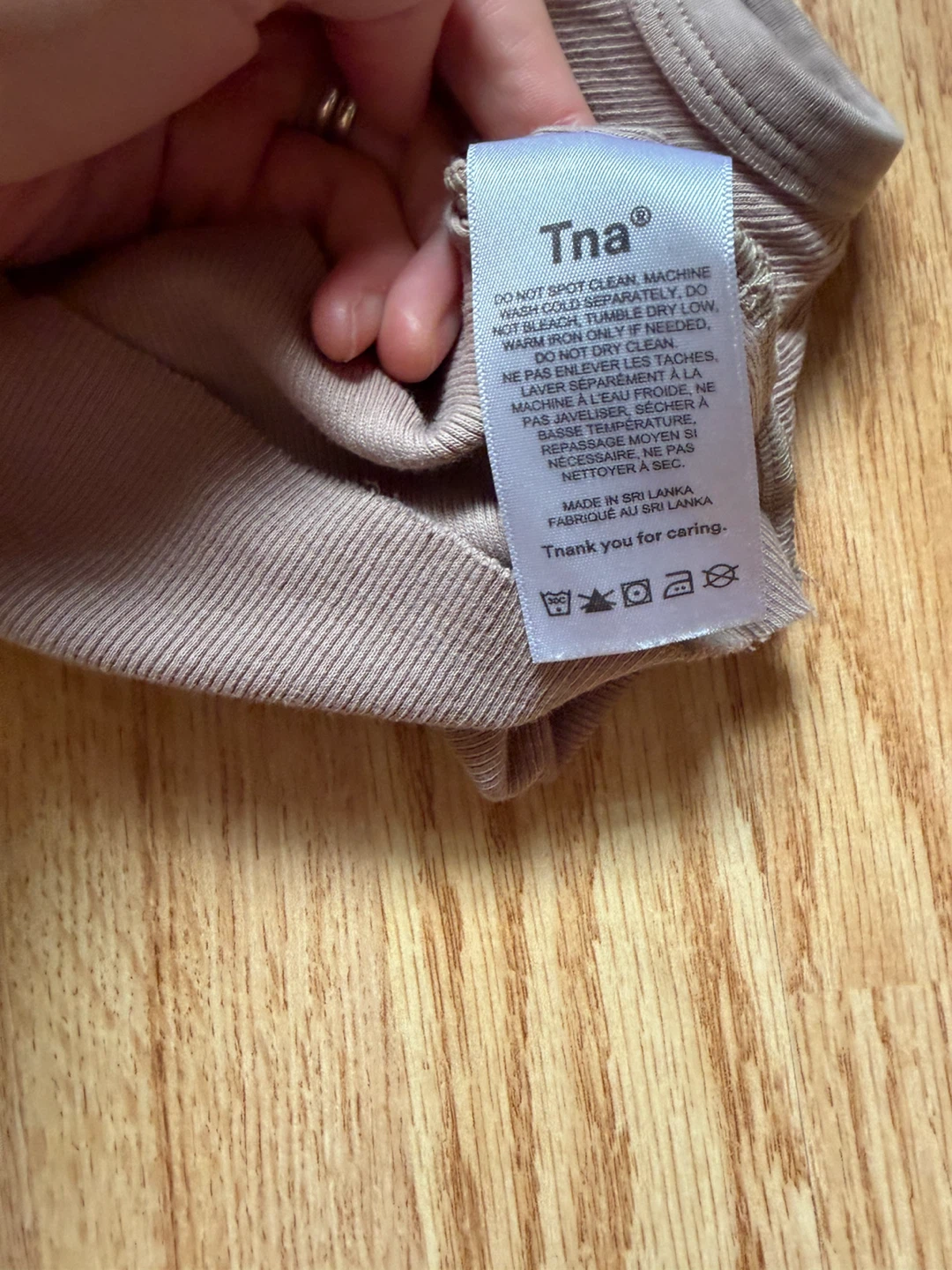 Aritzia TNA Ribbed Tank Top - Beige - Size S - photo 4