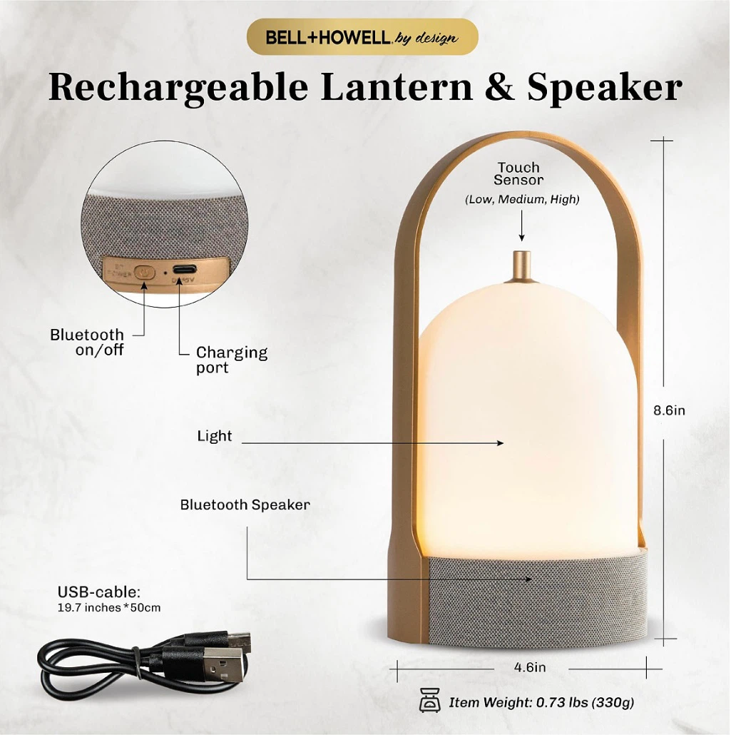 Bell+Howell Rechargeable Lantern Speaker