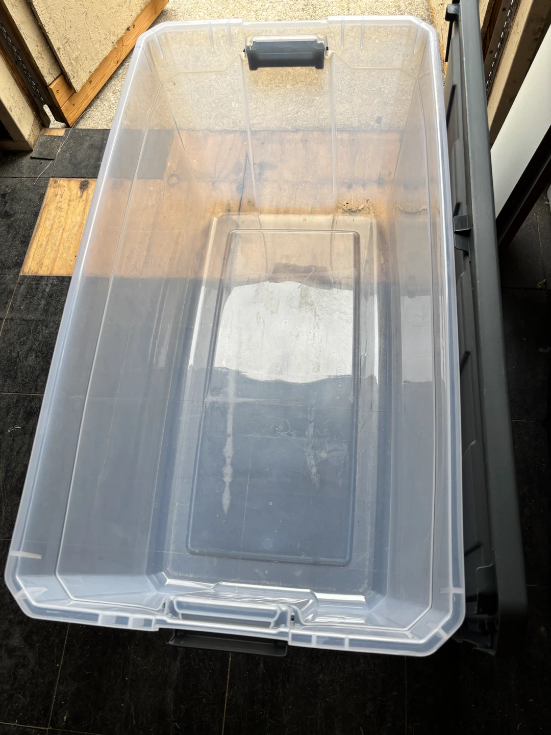 Extra Large  50-Gal. Clear Storage Bin with Lid