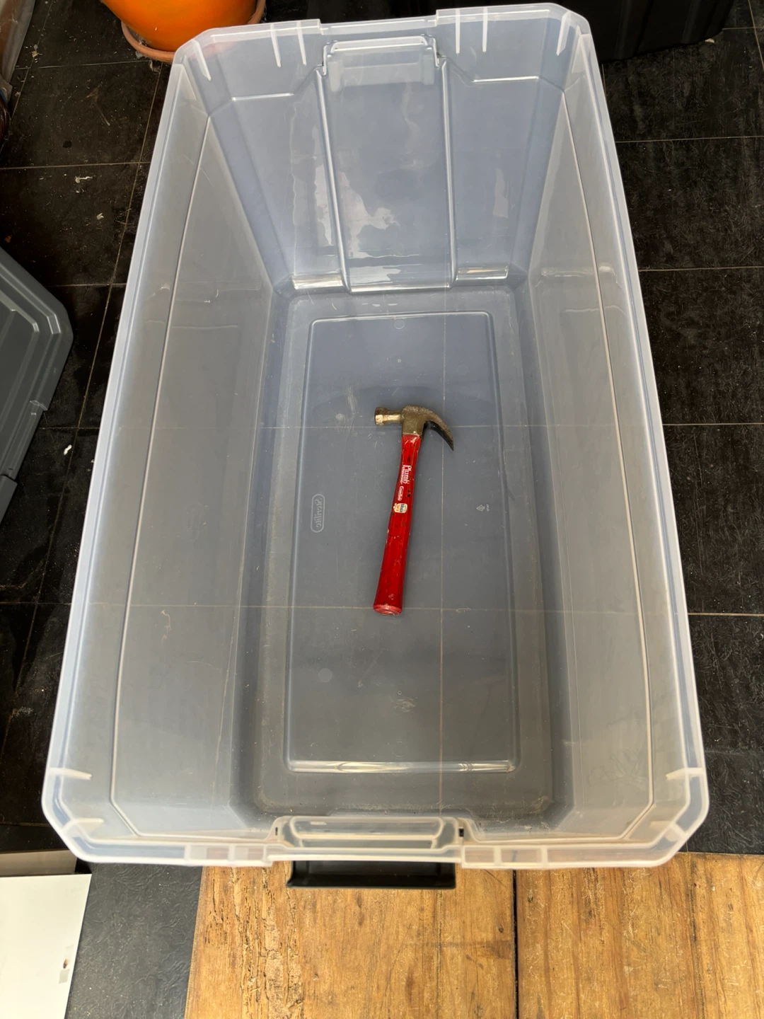 Extra Large  50-Gal. Clear Storage Bin with Lid - photo 3