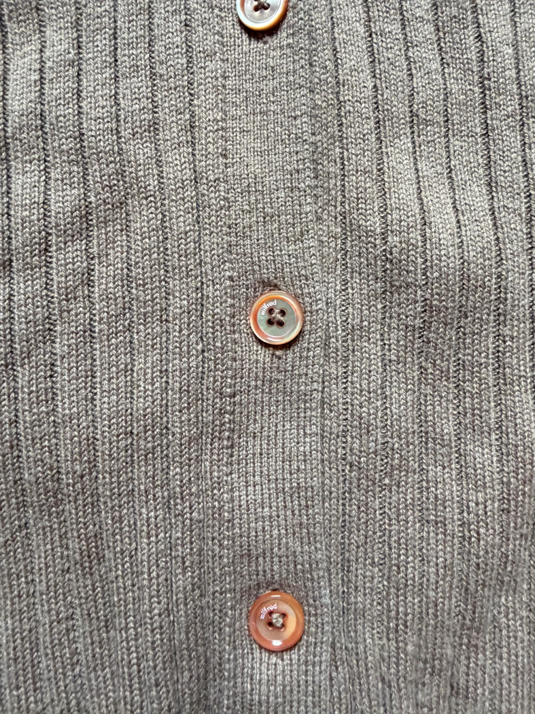 Aritzia Wilfred Brown Ribbed Wool Cardigan - photo 3
