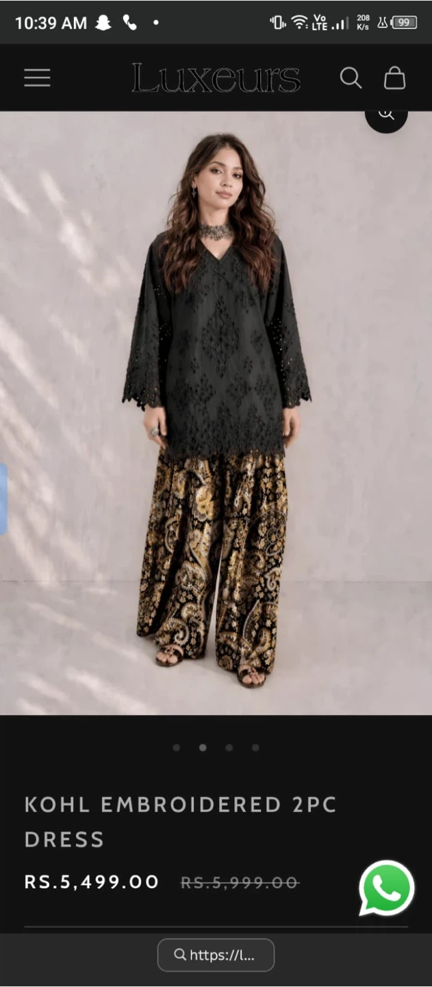SAIRTIQA Embellished Dress & Bangles Set