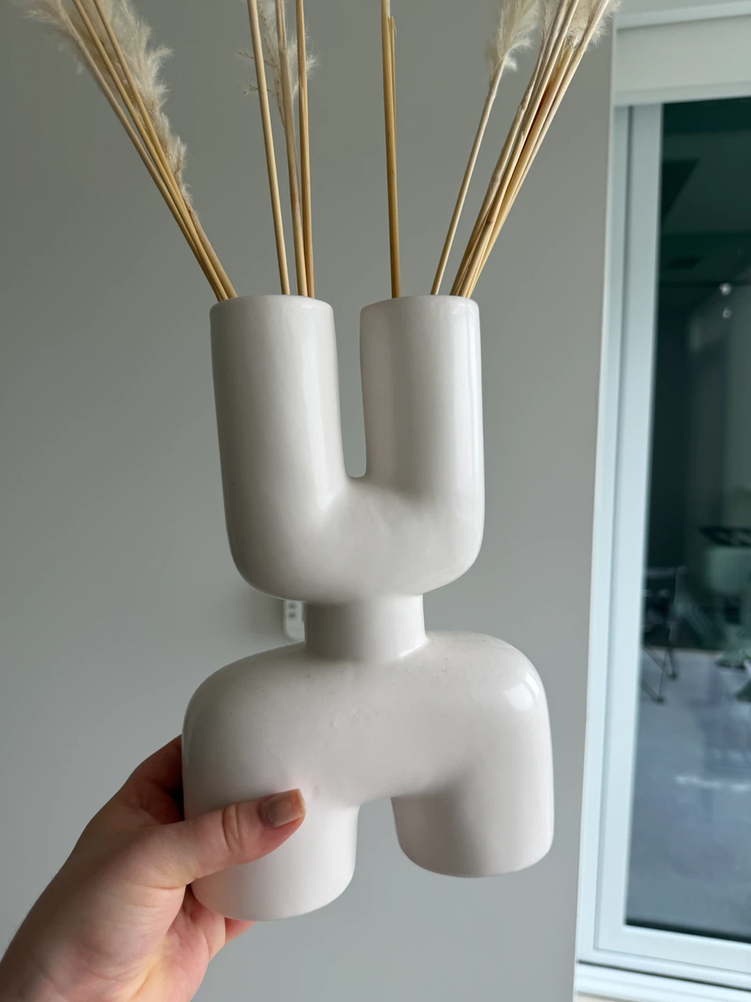 Modern Abstract White Ceramic Vase - photo 2