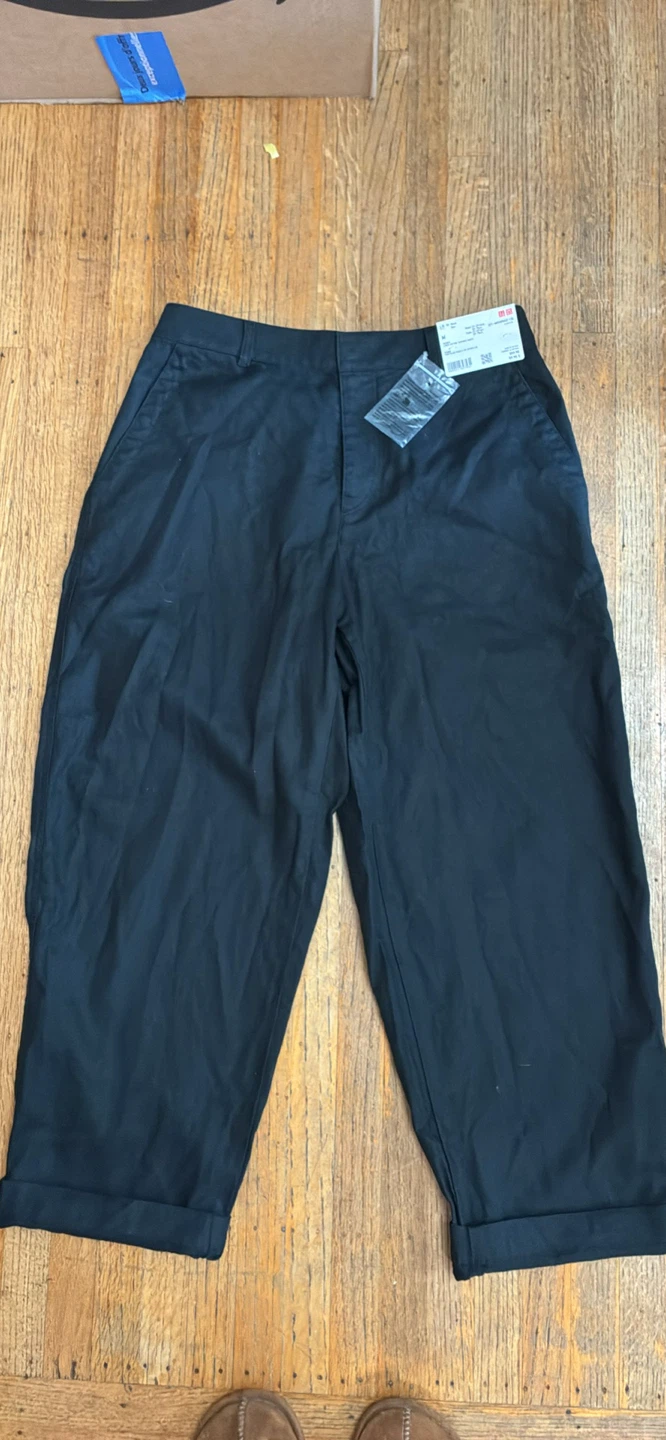 New w tags UNI QLO Women's Linen Cotton Tapered Pants Size M