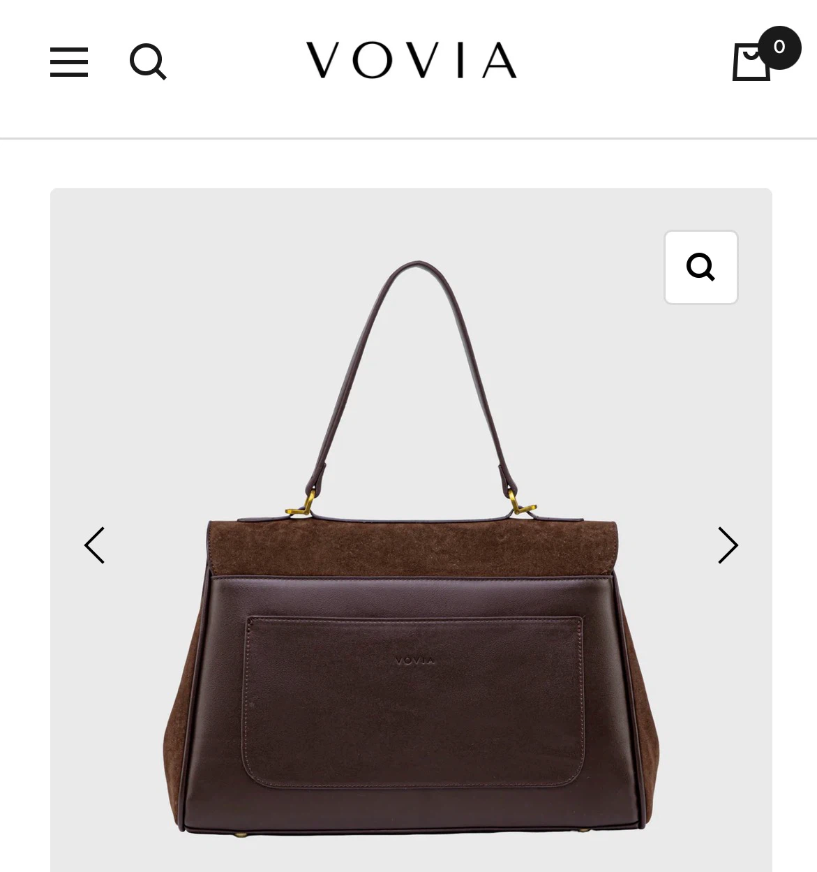 NEW. Vovia Handbag - Brown Suede - photo 2