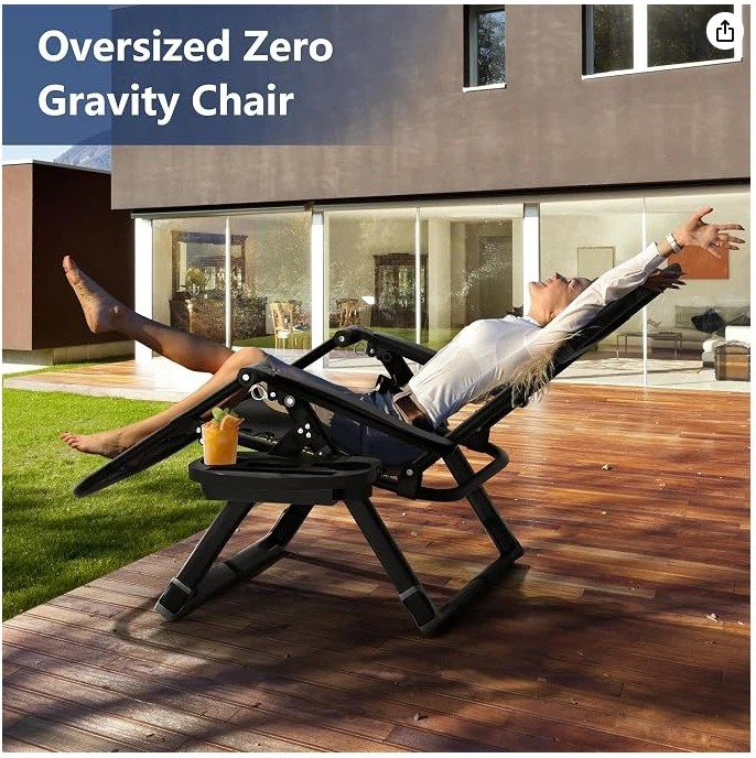 Elevens Oversized Zero Gravity Chair - Black or grey - photo 3