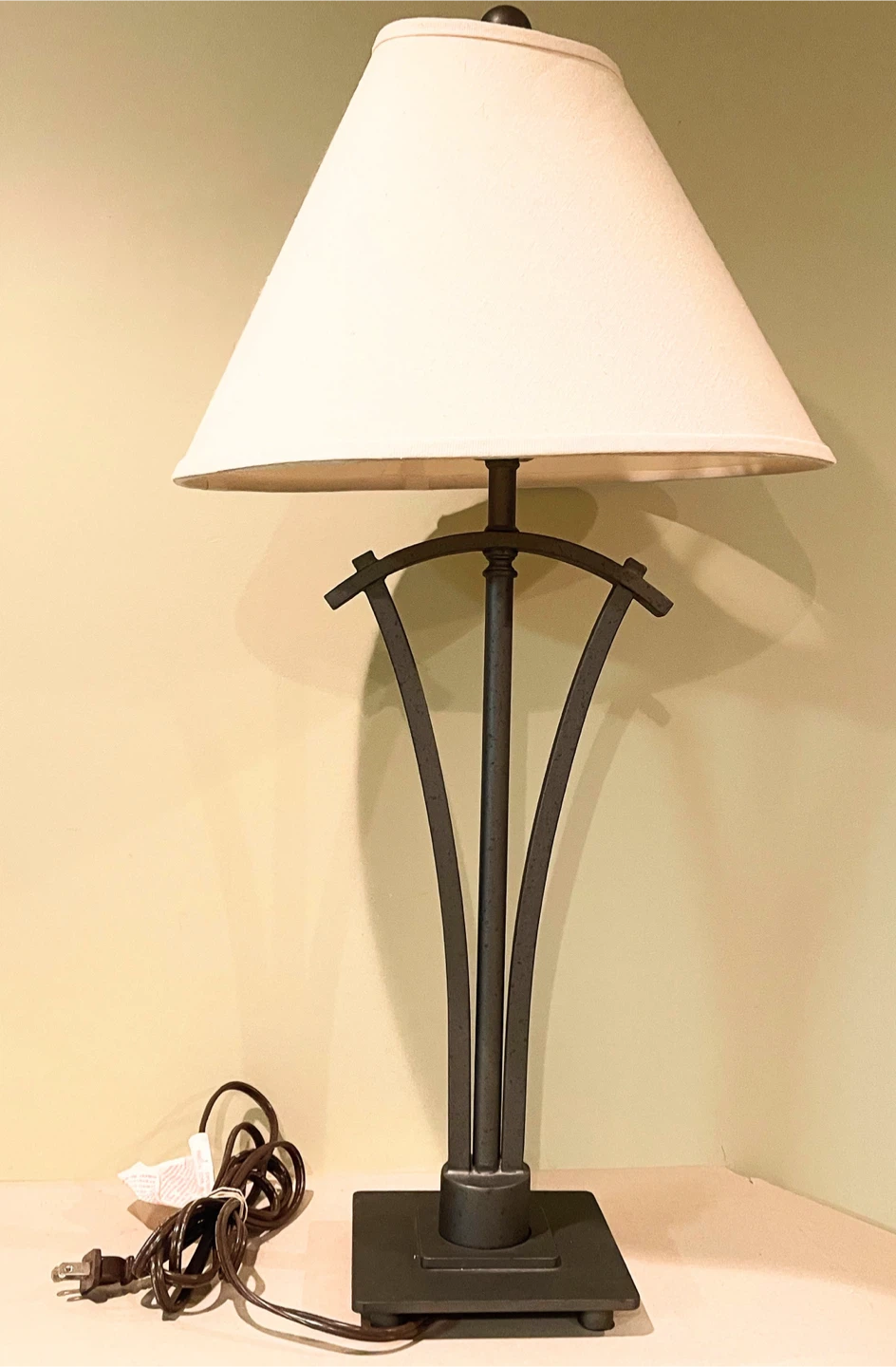 Table Lamp with Cream Shade