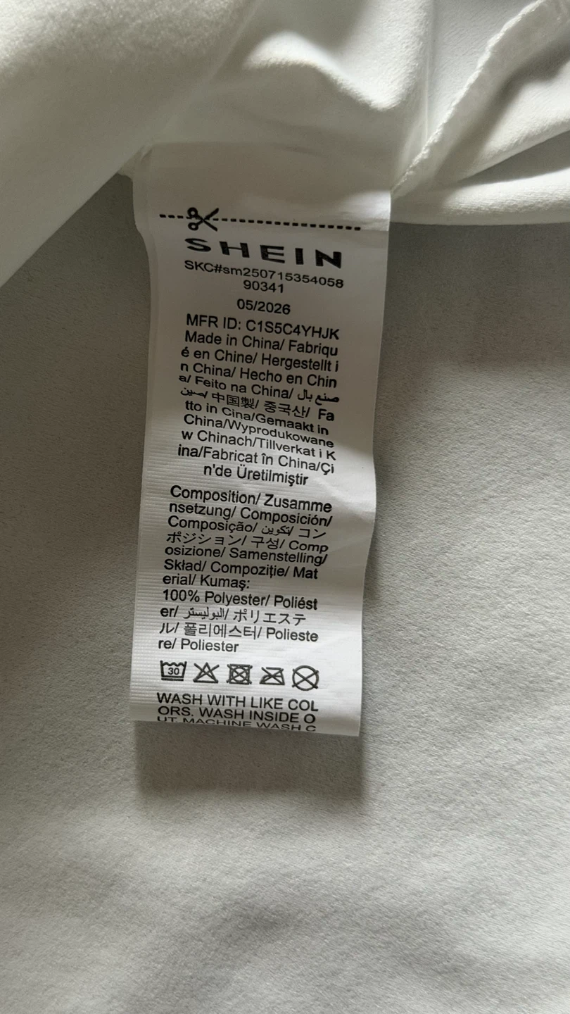 SHEIN White T-Shirt Size XS - photo 3
