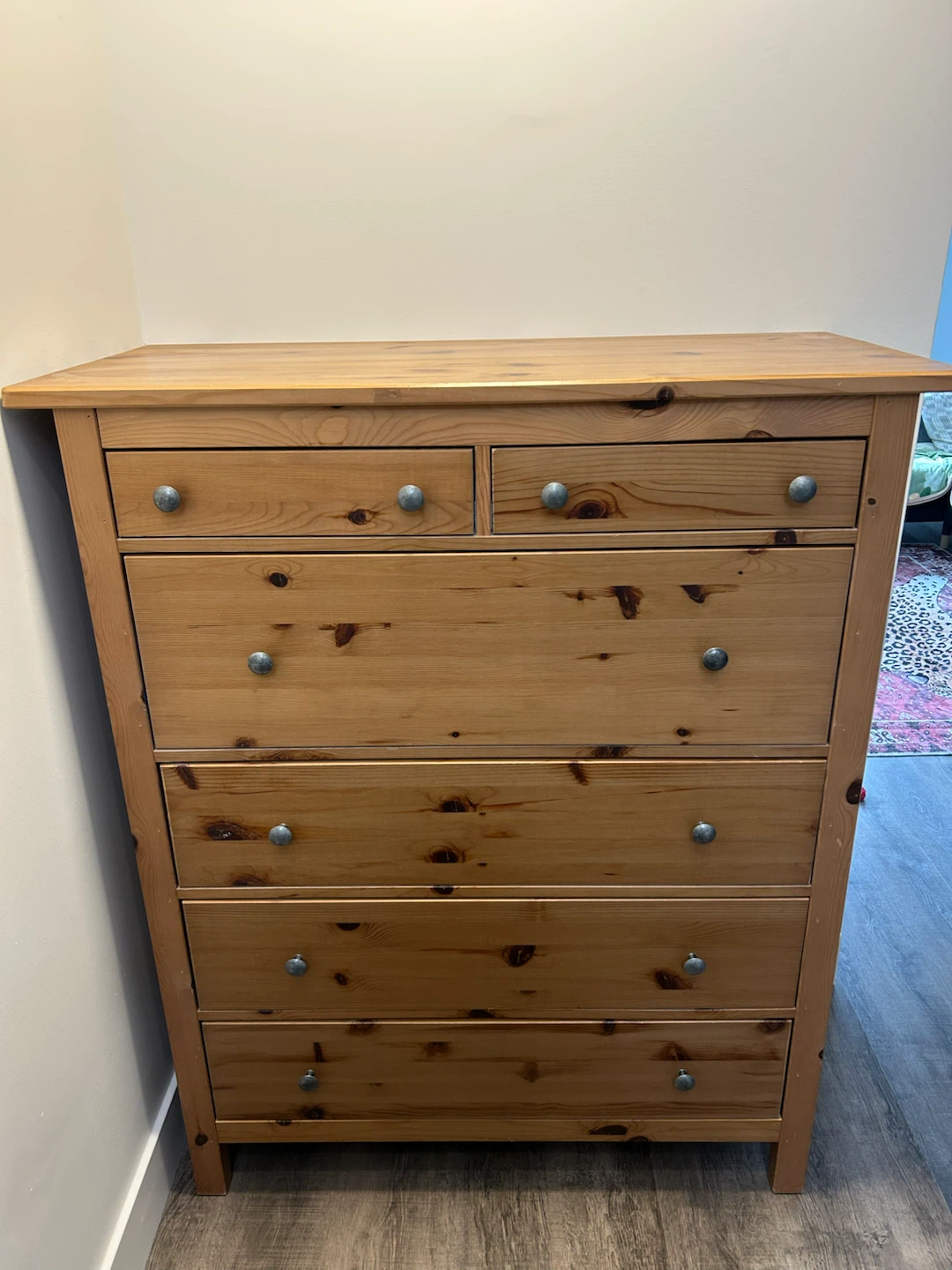 IKEA HEMNES Tall dresser with 6 drawers wooden