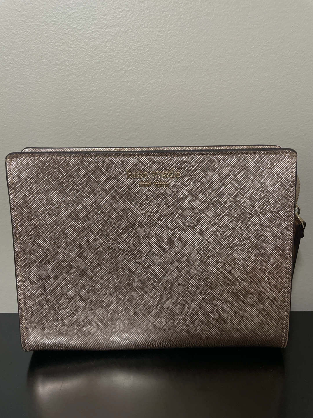 Kate Spade Metallic Rose Gold Clutch - photo 2