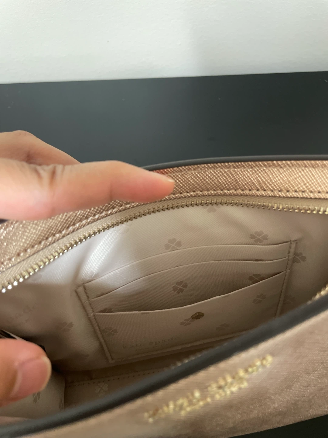 Kate Spade Metallic Rose Gold Clutch - photo 4