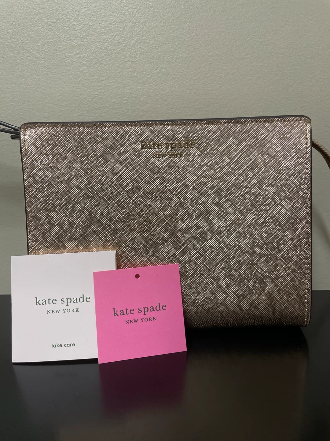 Kate Spade Metallic Rose Gold Clutch