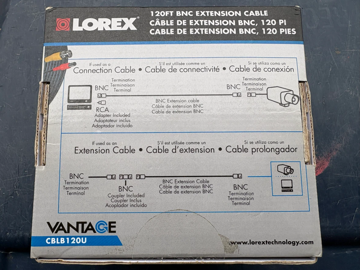 Lorex 120ft BNC Extension Cable Kit - photo 2