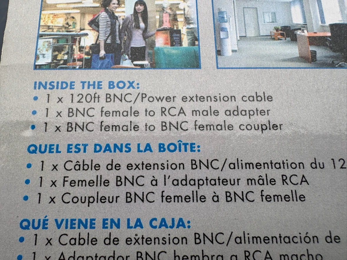 Lorex 120ft BNC Extension Cable Kit - photo 3