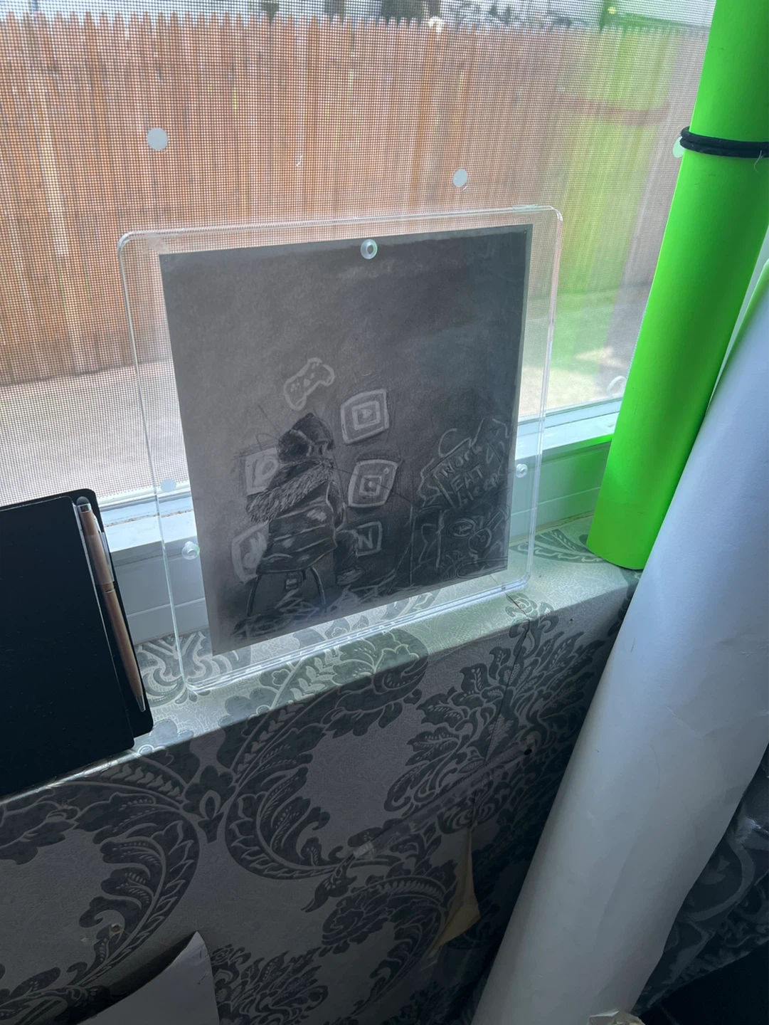 Original Framed Drawing Art