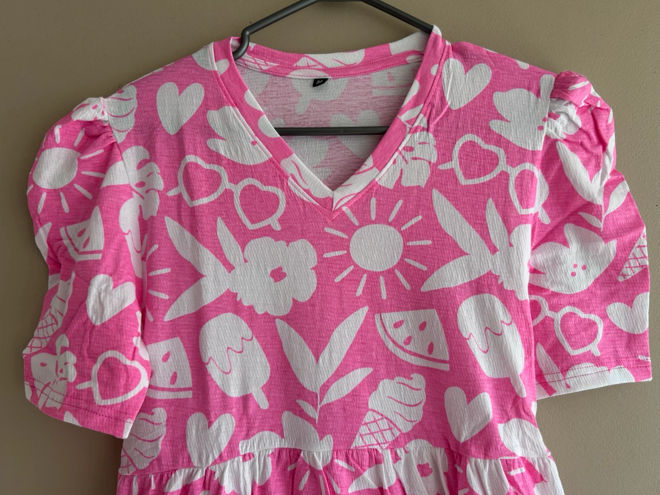 Pink Summer Maxi Dress with Fun Print - photo 2