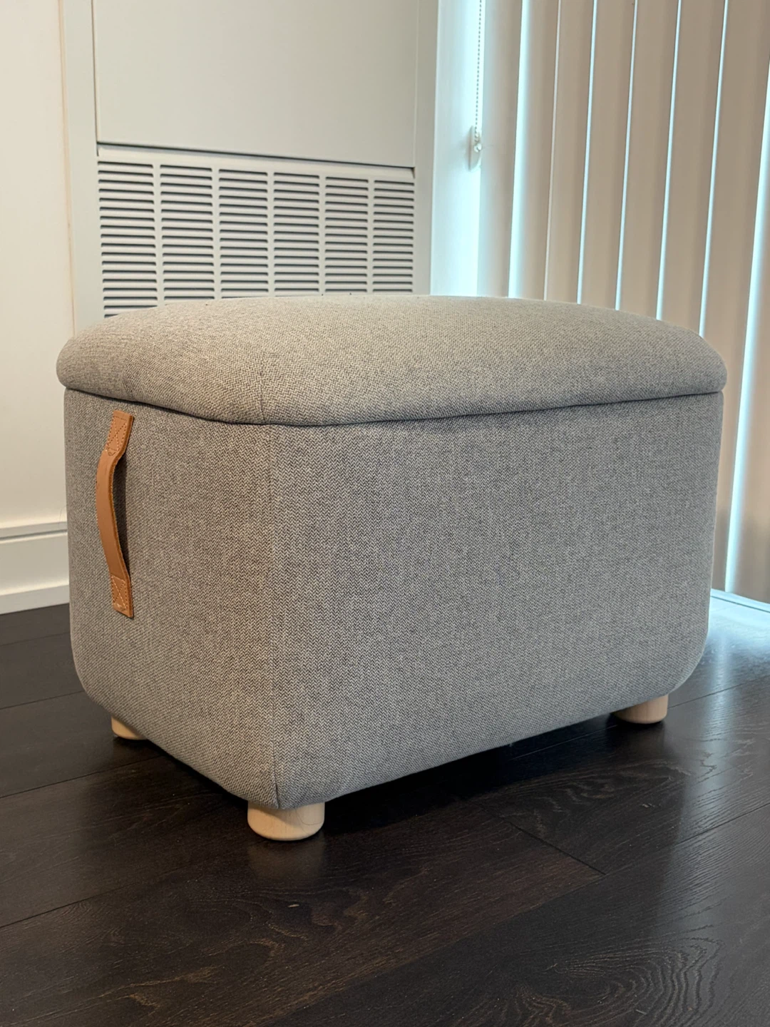 IKEA Oskarshamn Grey Storage Ottoman