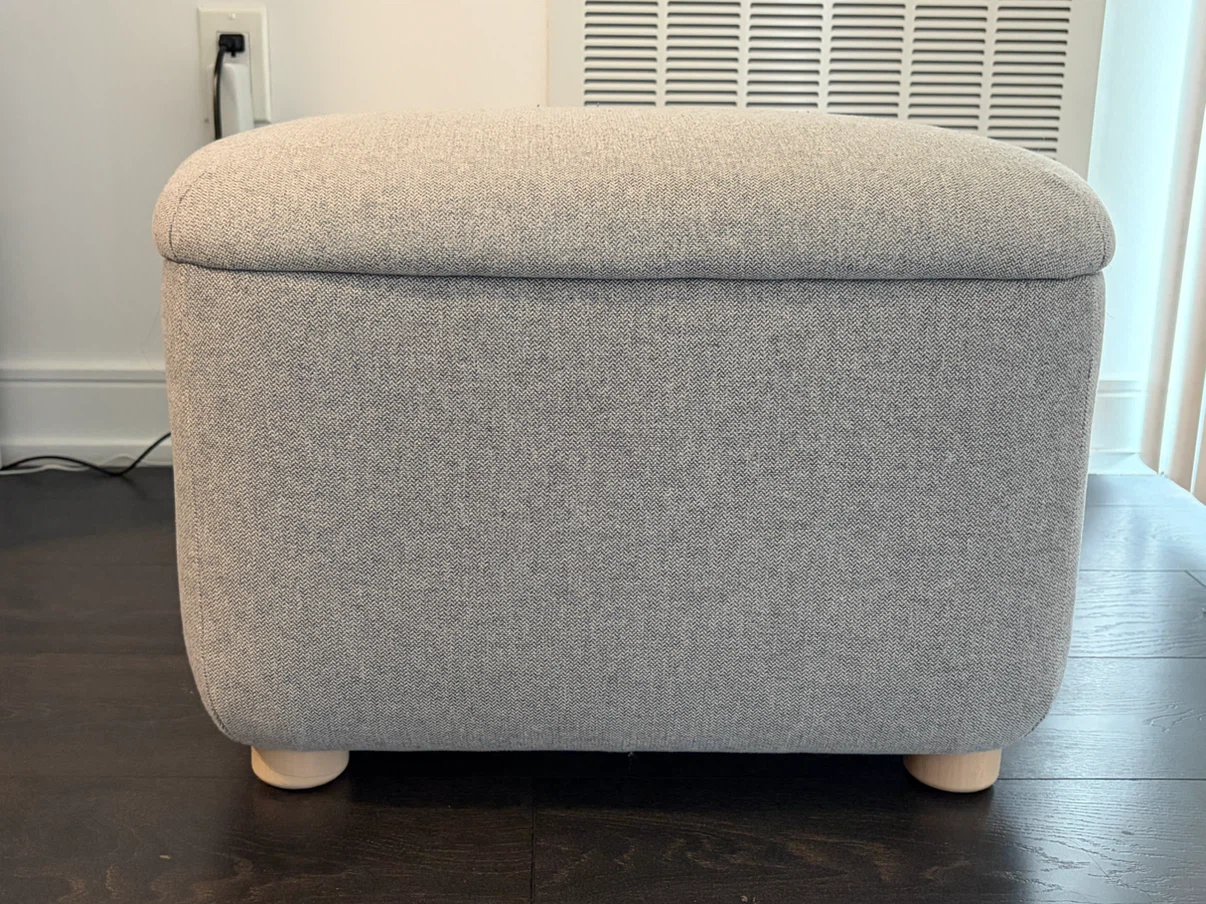 IKEA Oskarshamn Grey Storage Ottoman - photo 2