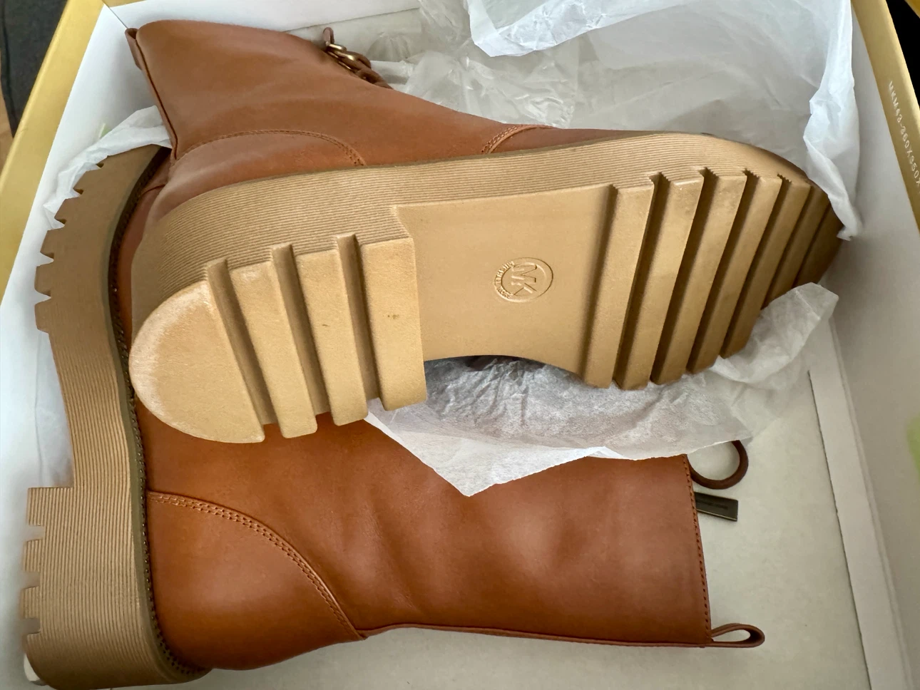Michael Kors BRYCE bootie Brown Leather Lace-Up Boots - photo 4