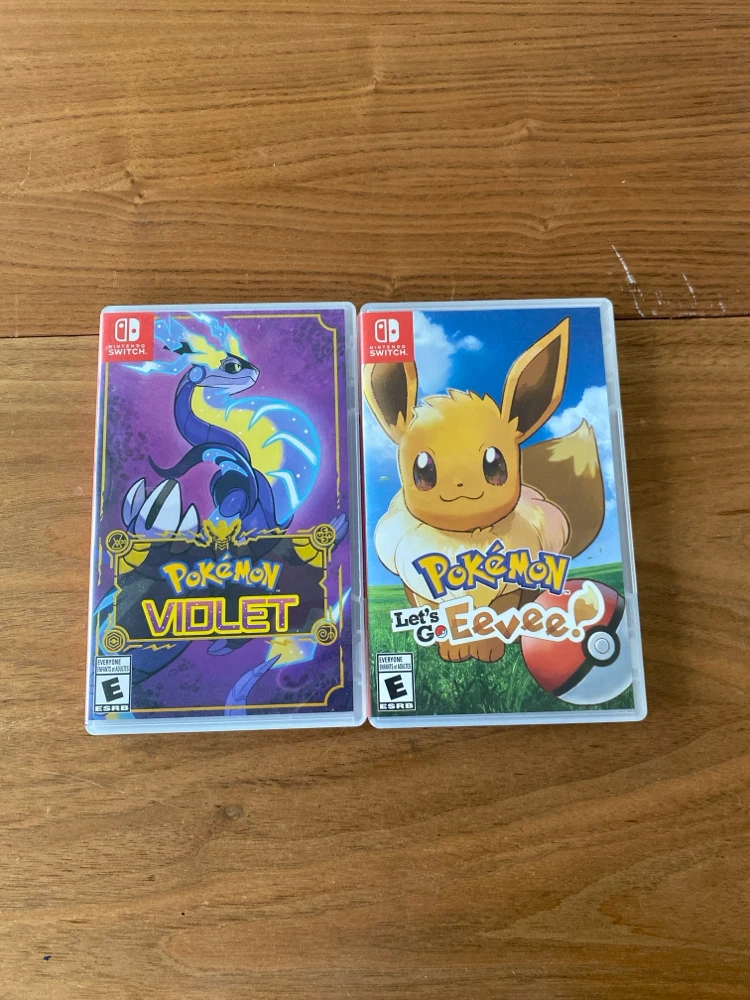 Nintendo Switch Pokemon Violet & Let's Go Eevee Games