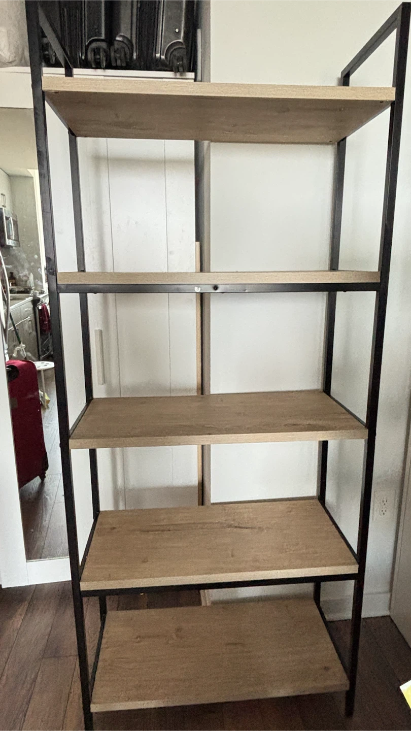 5-Shelf Industrial Bookshelf