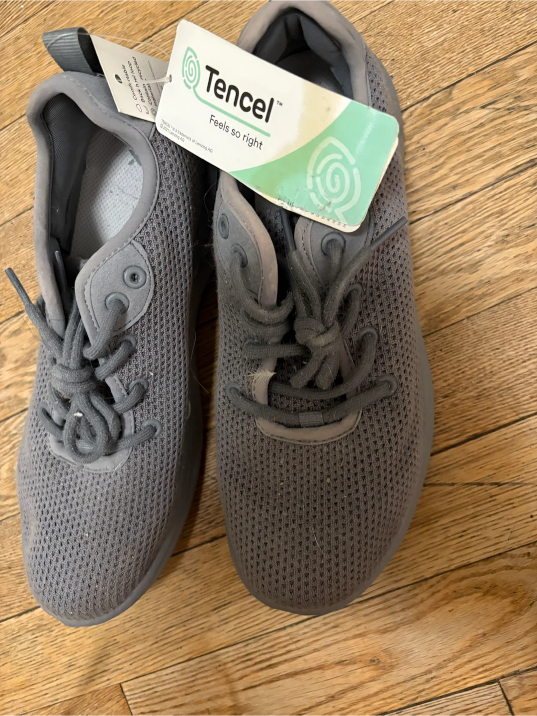 NWT Gray Tencel Sneakers