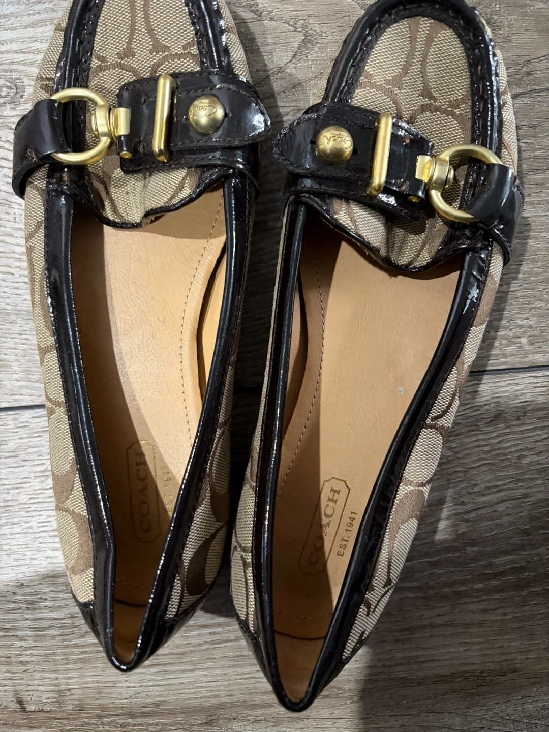 Coach Signature Loafers Size 7B