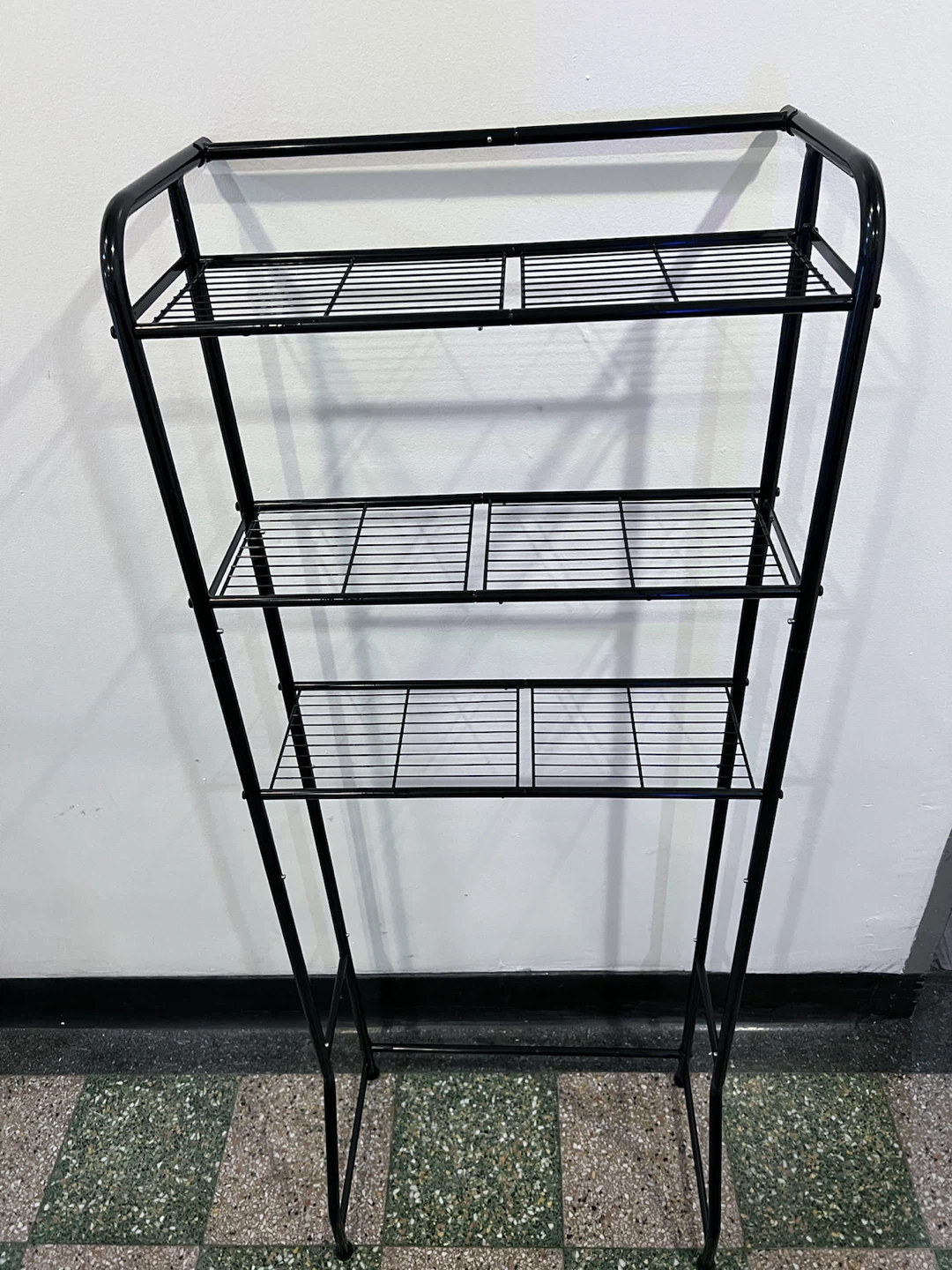 Black Metal 3-Tier Shelf Unit over the toilet - photo 2