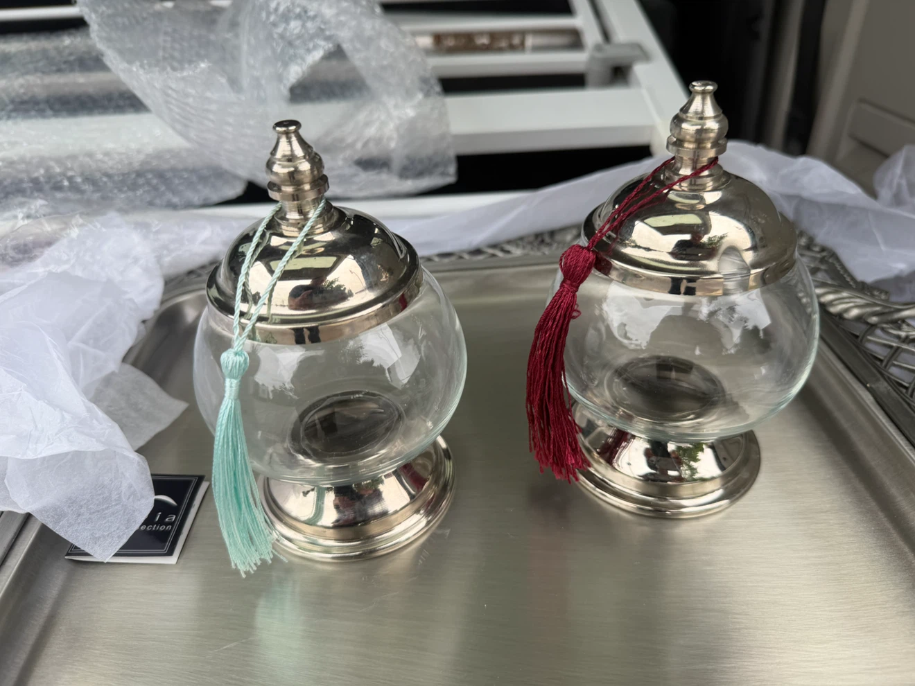 Silvia Home Collection Decorative Jars with Tray - photo 2