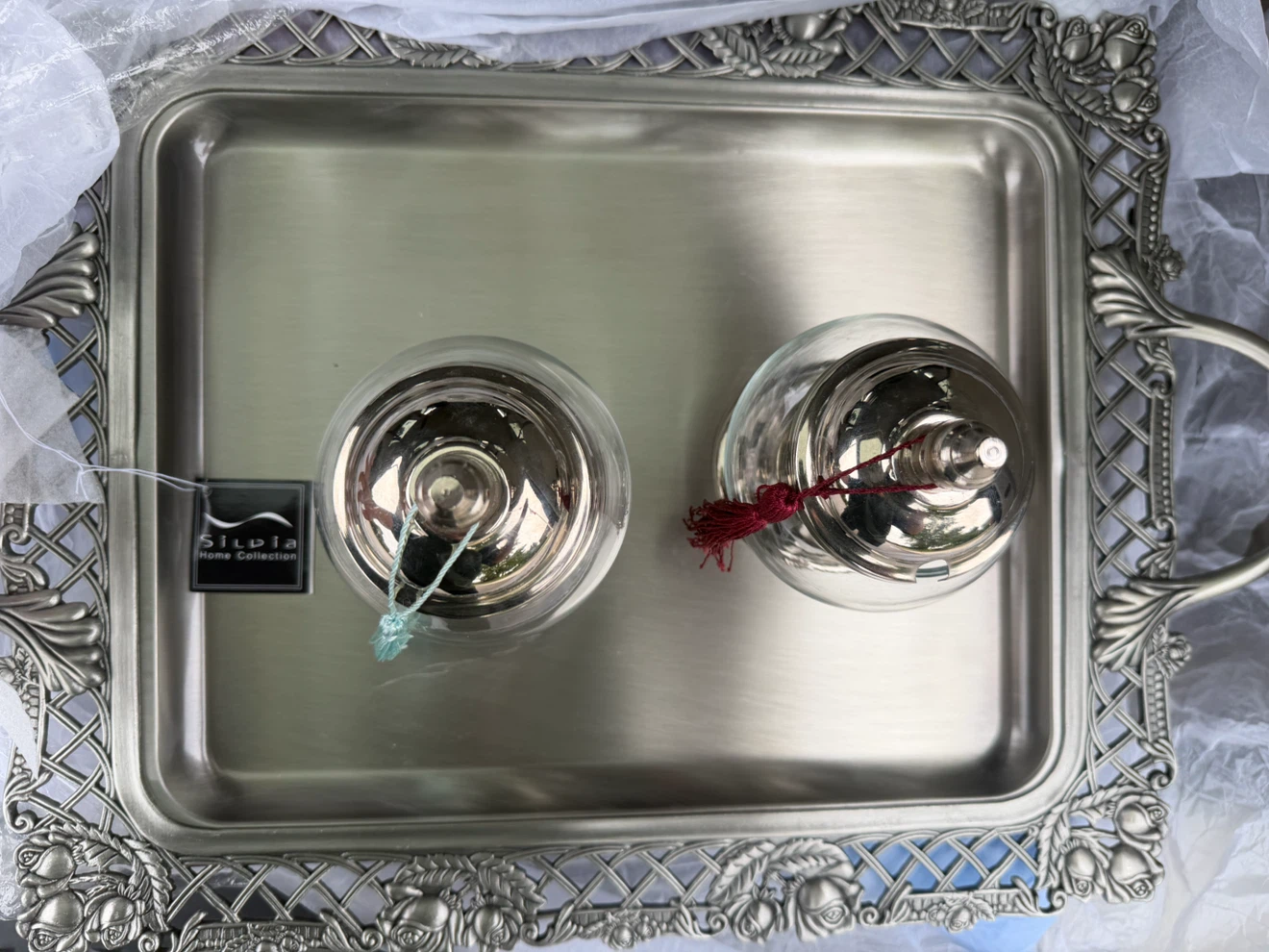 Silvia Home Collection Decorative Jars with Tray - photo 3