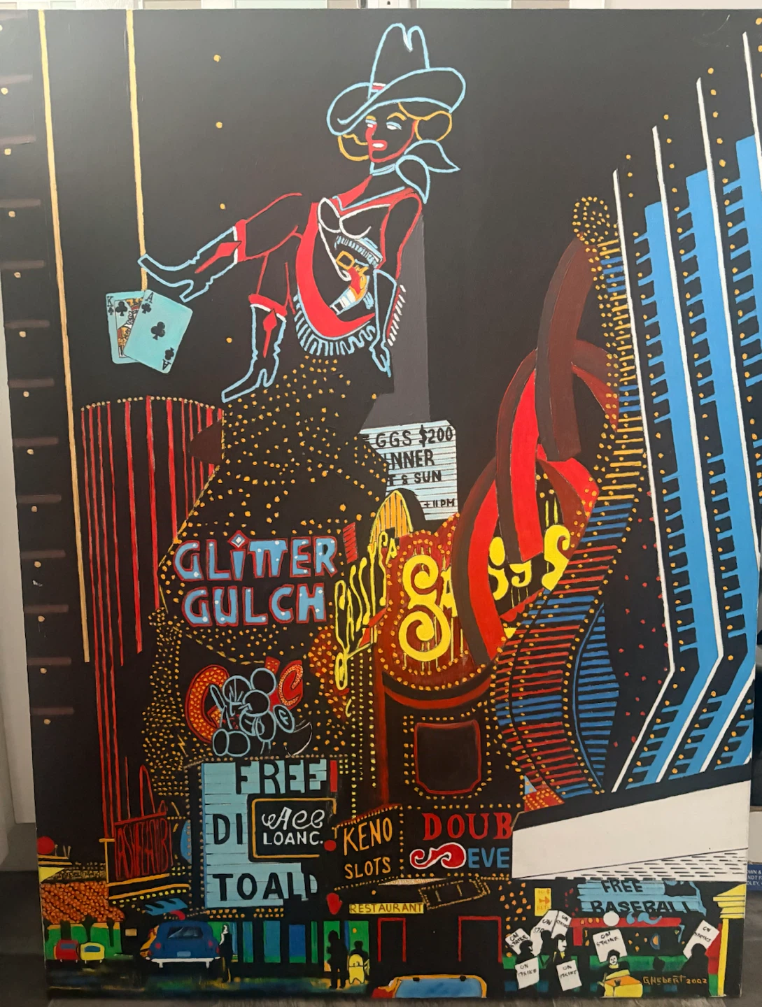 Original Painting "Vegas Present Day" by G. Hebert 2002 - photo 3
