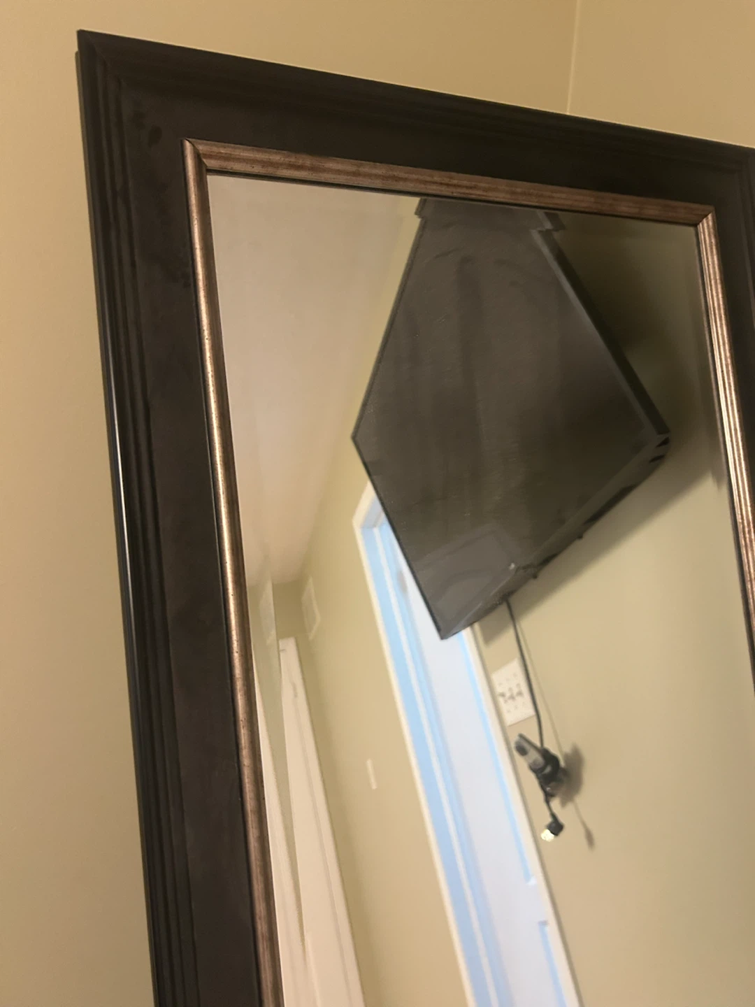 Large Framed Floor Mirror – 23” x 65” – Excellent Condition