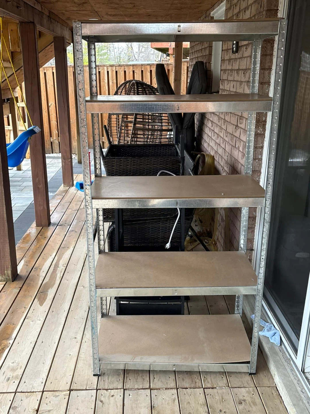 STORAGE WORKS 5-Shelf Galvanized Steel Shelving Unit