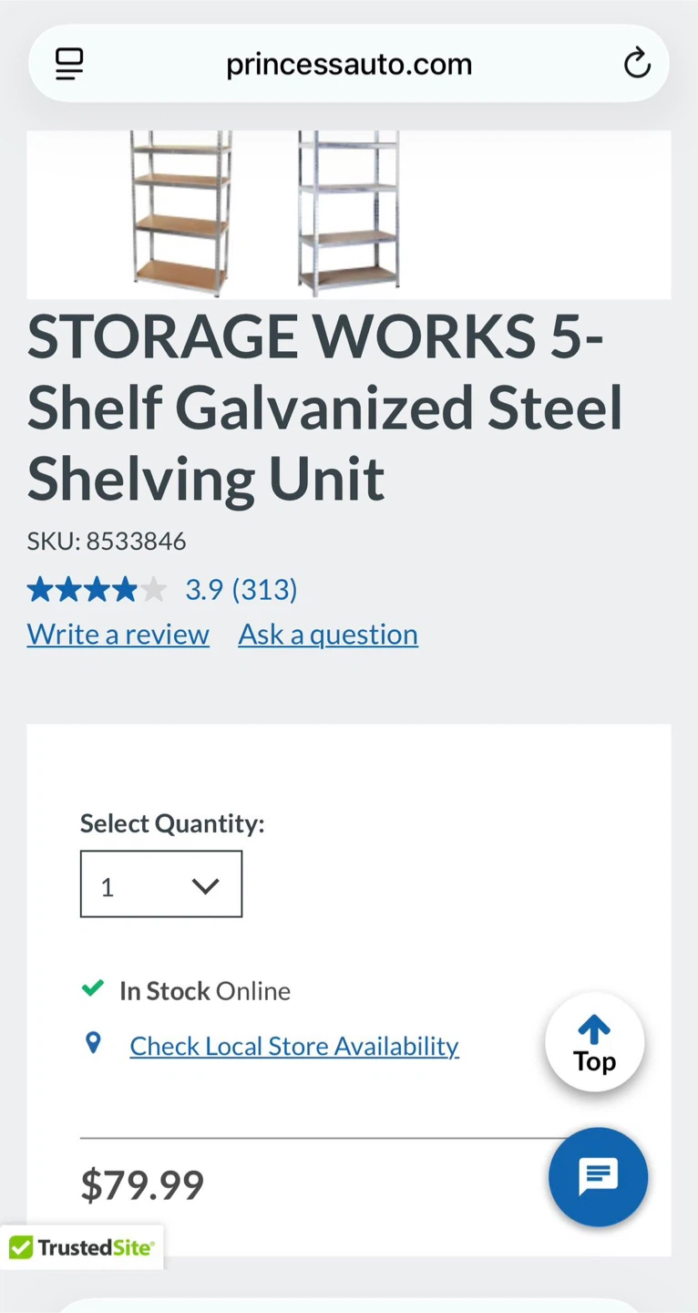 STORAGE WORKS 5-Shelf Galvanized Steel Shelving Unit - photo 2