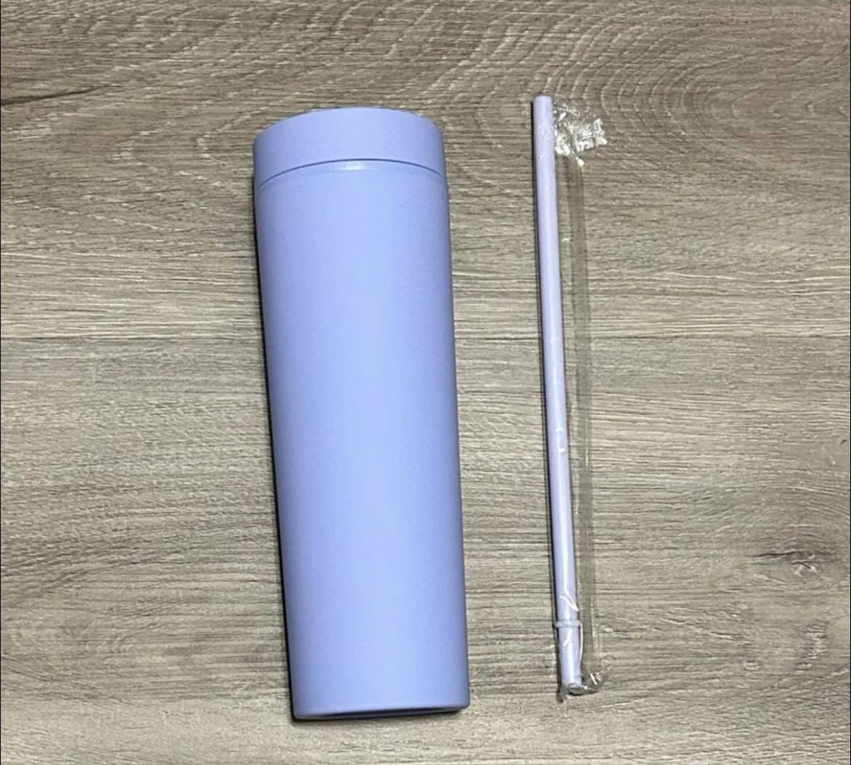 Lavender Tumbler with Straw