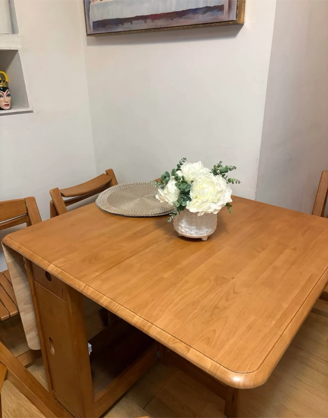 Mobile folding dining table wood - photo 3