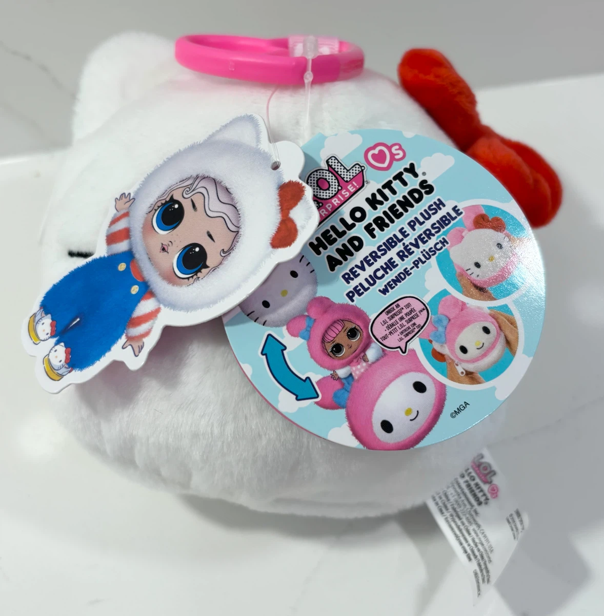 NWT LOL Surprise x Hello Kitty My Melody Reversible Plush - photo 5