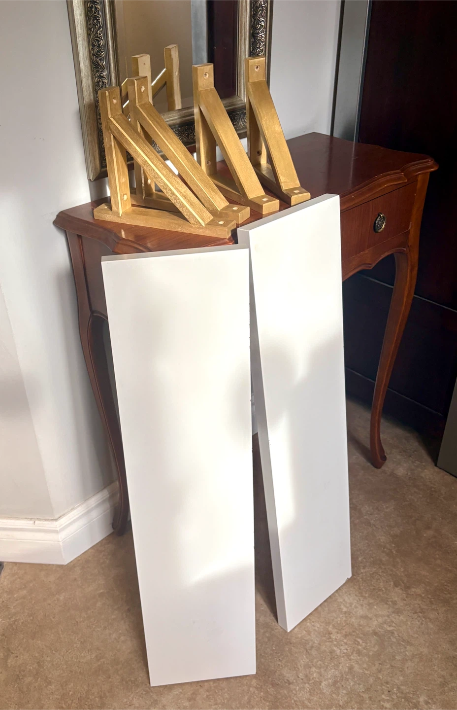 IKEA BERGSHULT Series Wall Shelves with Wooden Brackets - photo 2