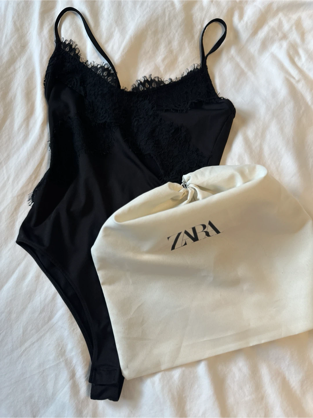 Zara black lace bodysuit