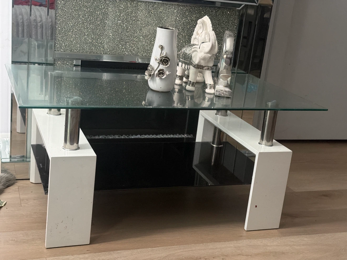Modern Coffee Table with Glass Top
