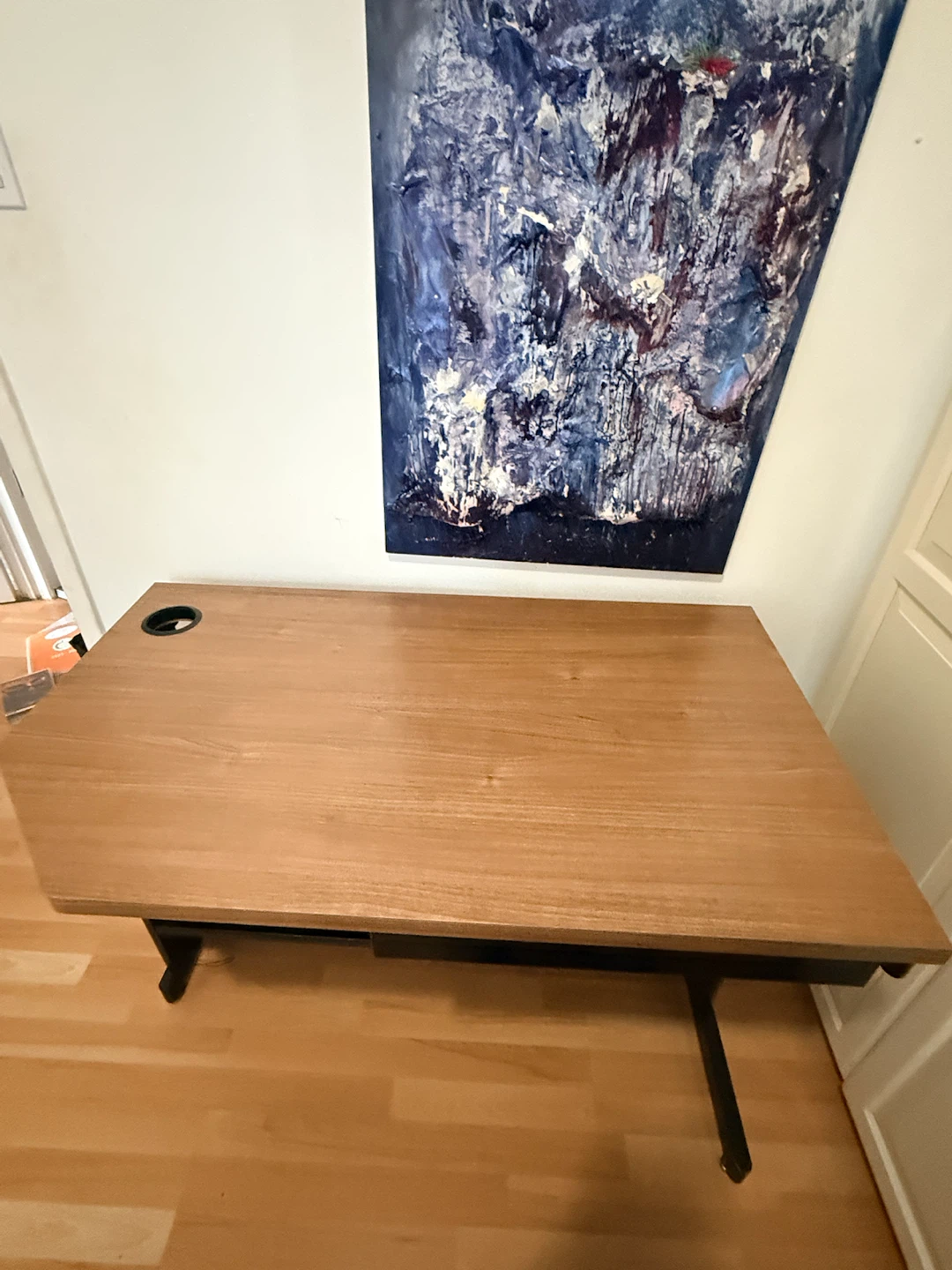 Wood-look Desk with Drawer and Cup Holder - photo 4