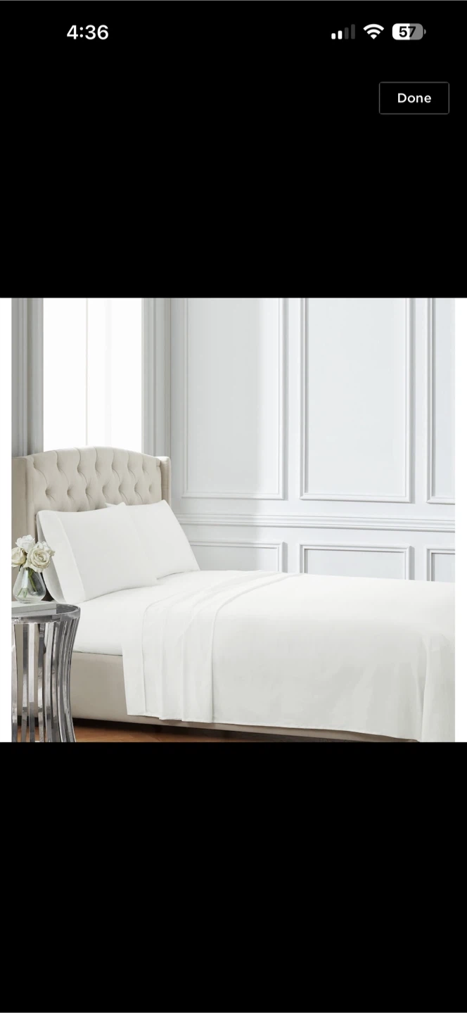 Badgley Mischka 100% Cotton Sateen Sheet Set