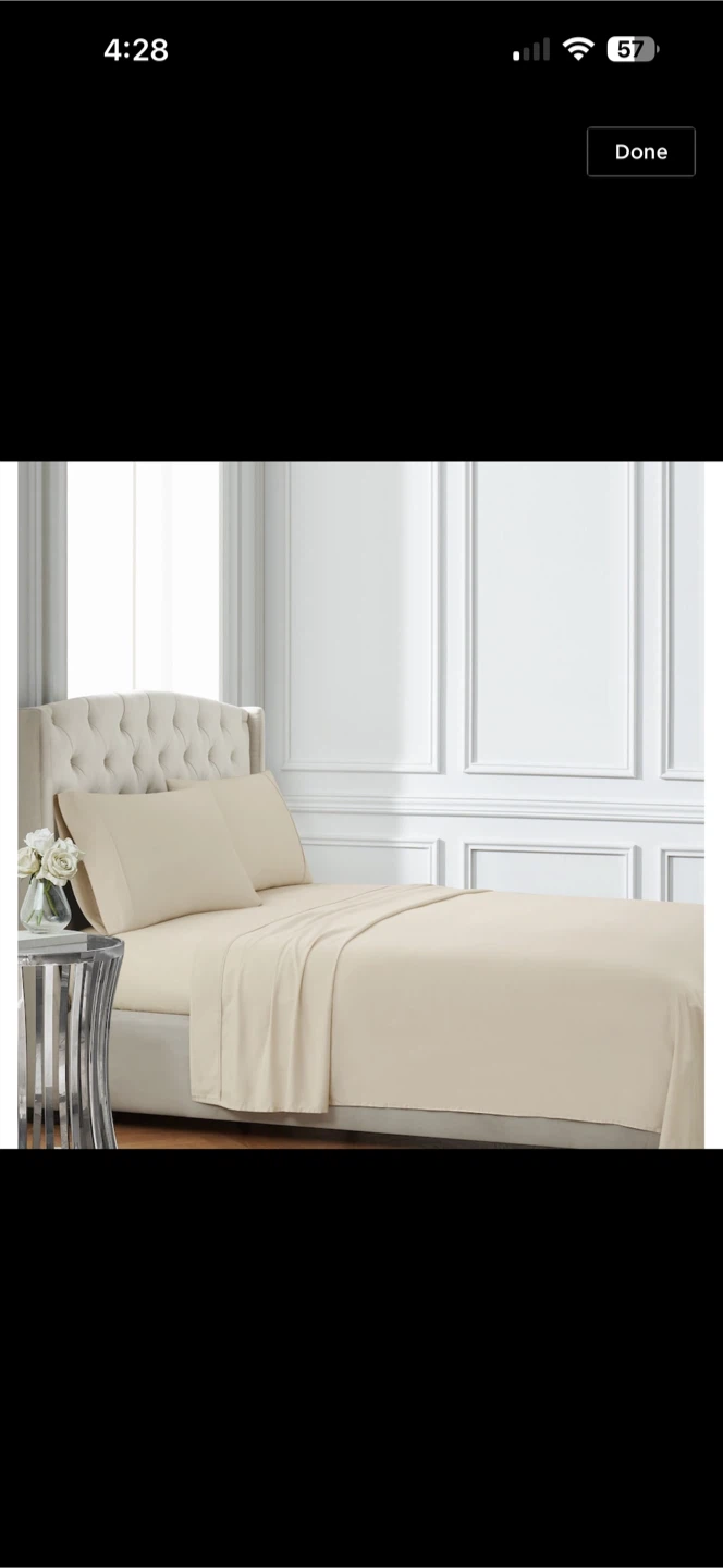 Badgley Mischka 100% Cotton Sateen Sheet Set - photo 2